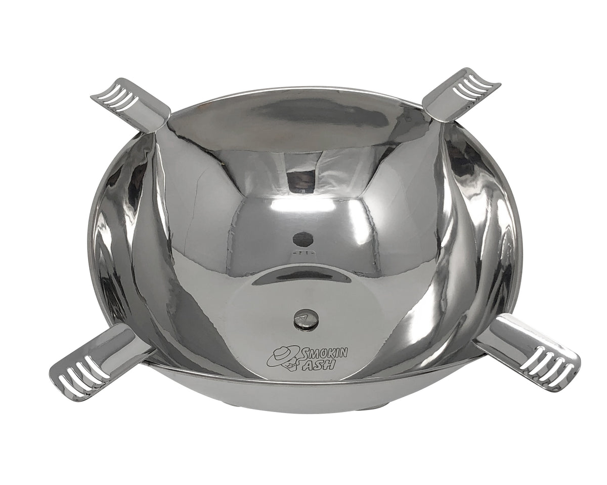 Smokin Ash Quadrangle Ashtray - Tabletop / Polished Stainless Steel