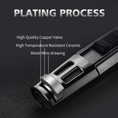 Prestige Partizan Spear Style Dual Flame Torch Lighter - Silver