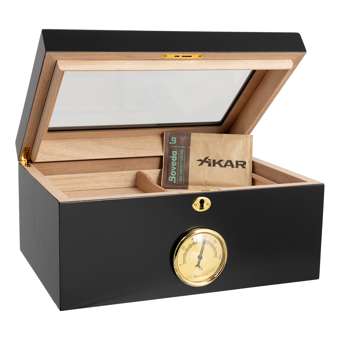 Humidor Supreme Bally Glass Top Humidor