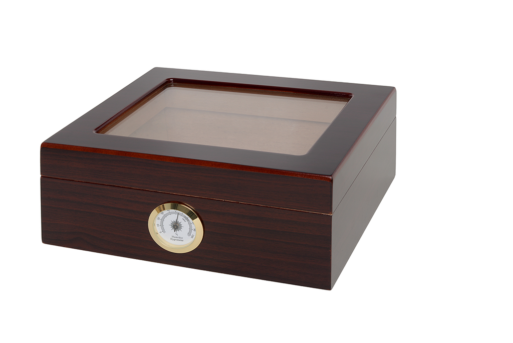 Capri Mahogany Glass Top Humidor, alternate view