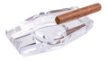 2-cigar hexagon crystal cigar ashtray