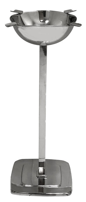 Smokin Ash Quadrangle Ashtray - Standing / Polished Stainless Steel