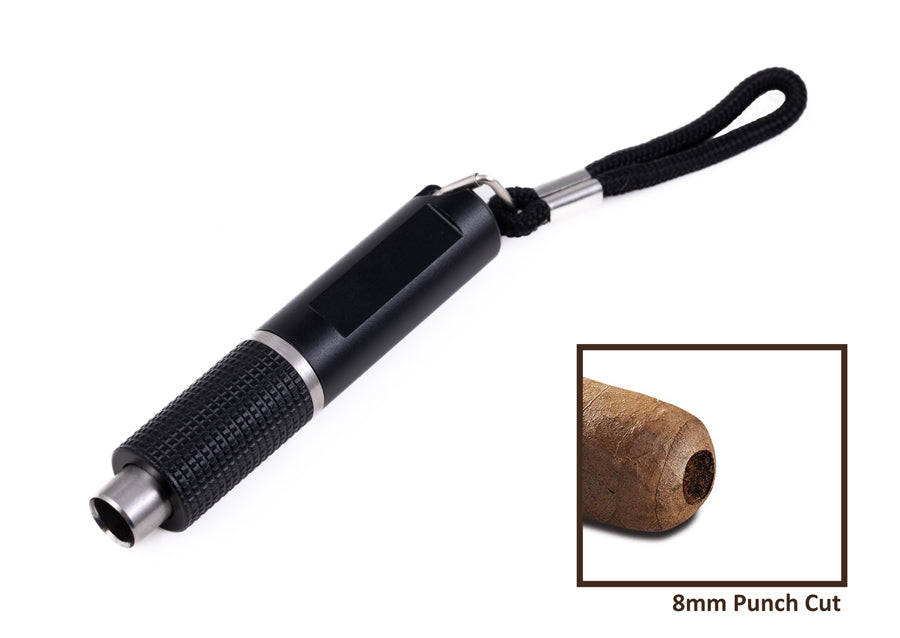 Prestige Twist-Action Bullet Punch Cigar Cutter - Black