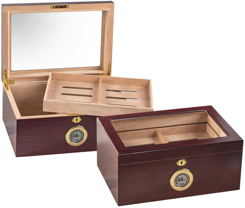 Berkeley 100 cigar glass top humidor