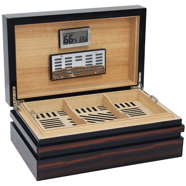 Prestige BastionBloc 120 Cigar Lacquer Humidor with Digital Hygrometer