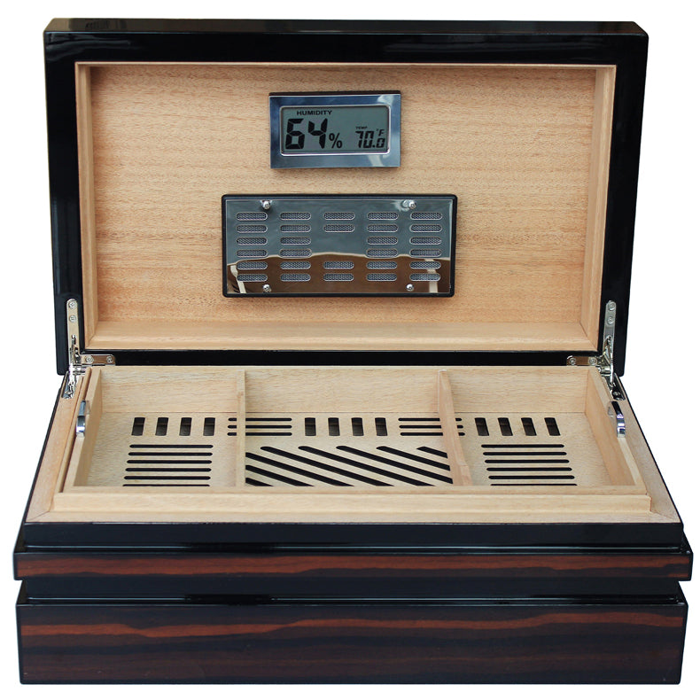 Prestige BastionBloc 120 Cigar Lacquer Humidor with Digital Hygrometer