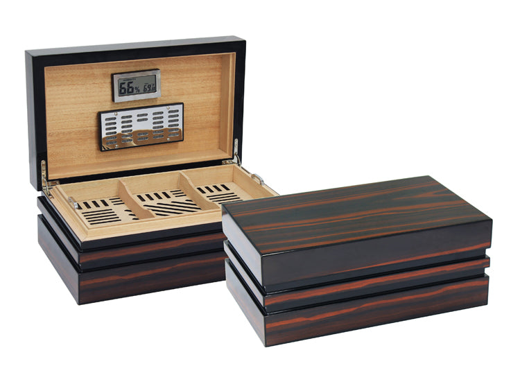 Prestige BastionBloc 120 Cigar Lacquer Humidor with Digital Hygrometer