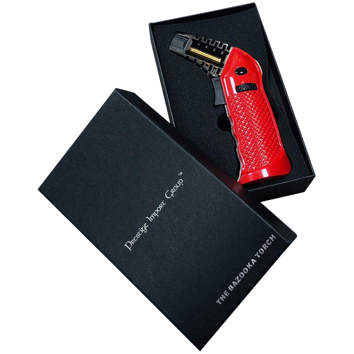 Prestige Bazooka Oversized Tabletop Pistol-Style Torch Lighter - Red