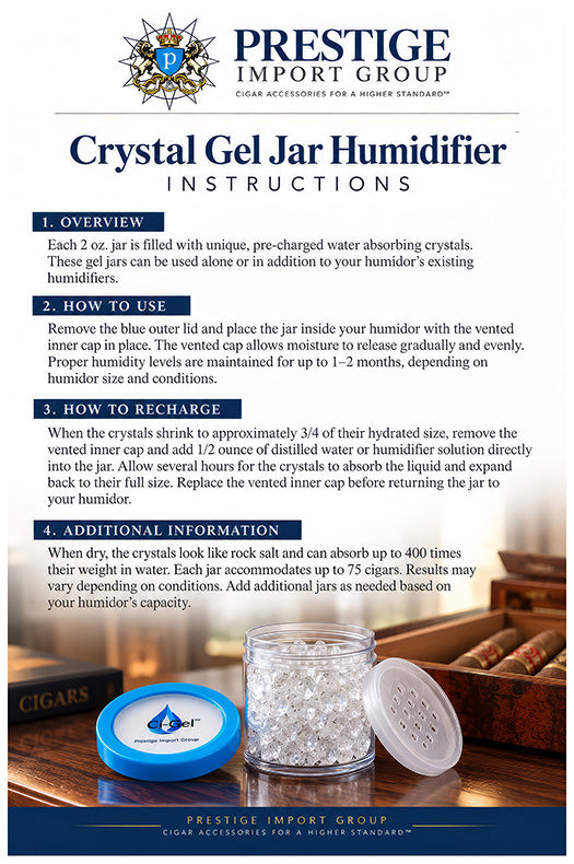 Prestige Humidifier Gel Jar for Cigar Humidors
