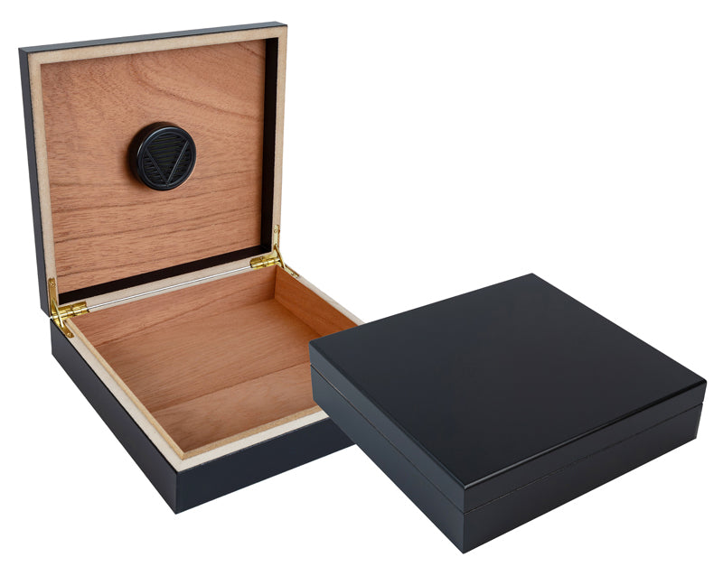 Chateau 20-count black cigar humidor