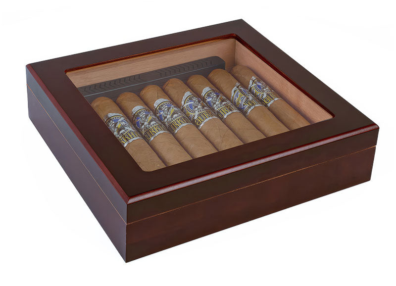 Chateau Glasstop Humidor — Cherry