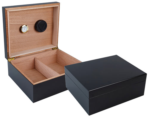 Chalet black cigar humidor