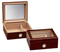 Chalet glass top cherry cigar humidor