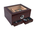 Prestige Chalet Glasstop Humidor with Accessory Drawers