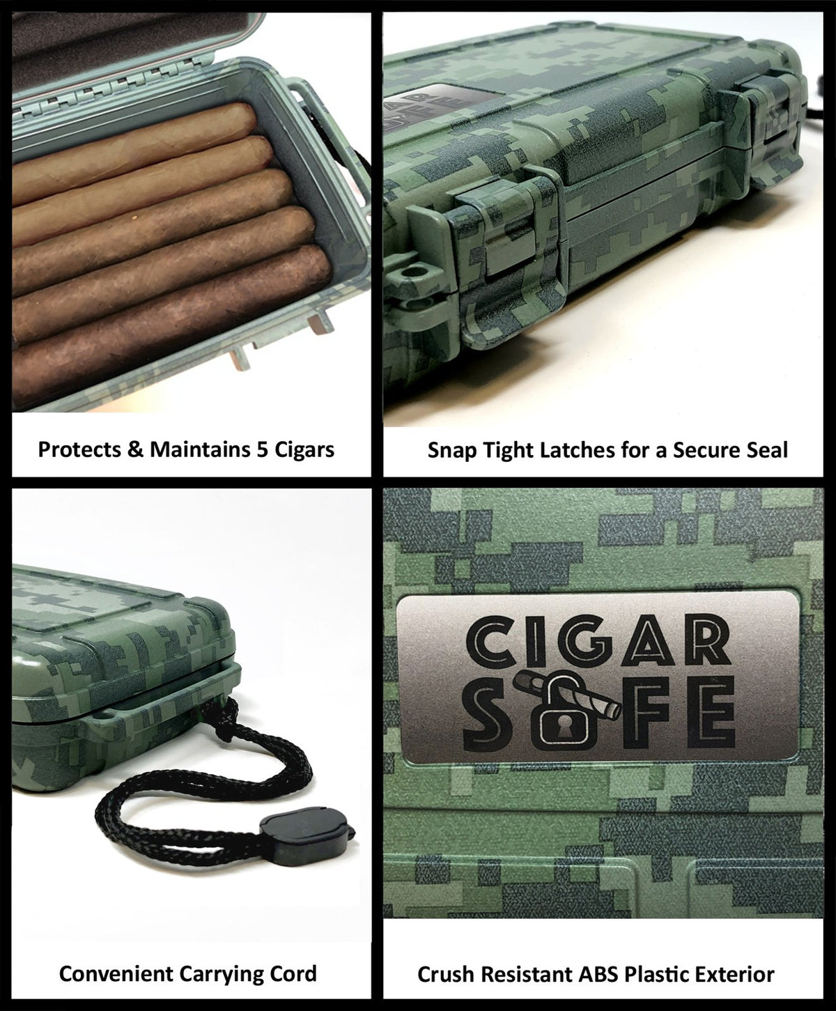 Prestige Import Group Cigar Safe Crush-Proof Travel Humidor