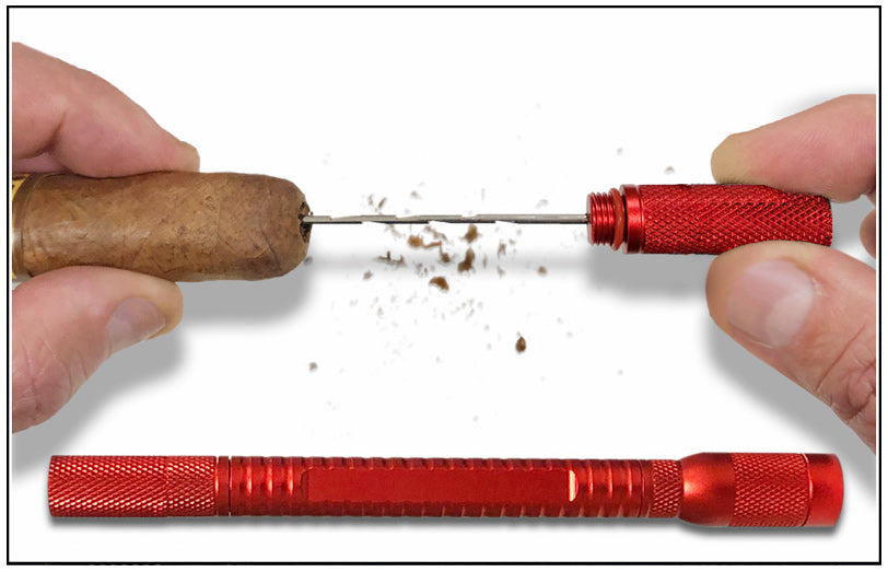 Prestige 4-in-1 Cigar Draw Tool - Red