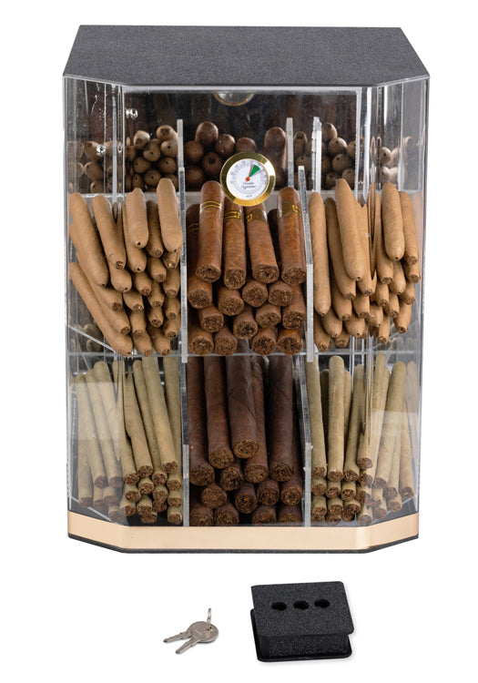 Prestige Franklin 150 Cigar Acrylic Countertop Display Humidor - Acrylic with Top