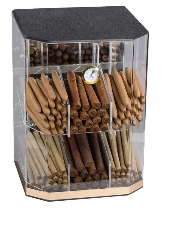 Prestige Franklin 150 Cigar Acrylic Countertop Display Humidor - Acrylic with Top