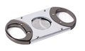 Two-tone gunmetal and silver guillotine cigar cutter