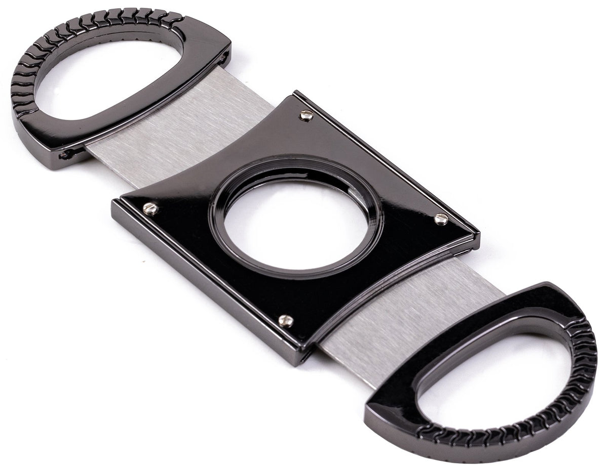 Prestige Ridged Edge Gun Metal Guillotine Cigar Cutter