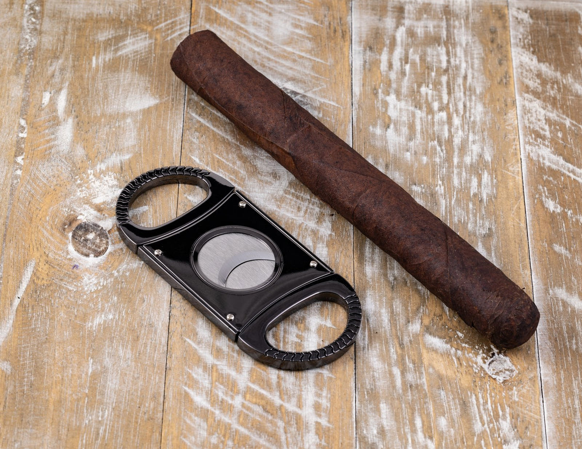 Prestige Ridged Edge Gun Metal Guillotine Cigar Cutter