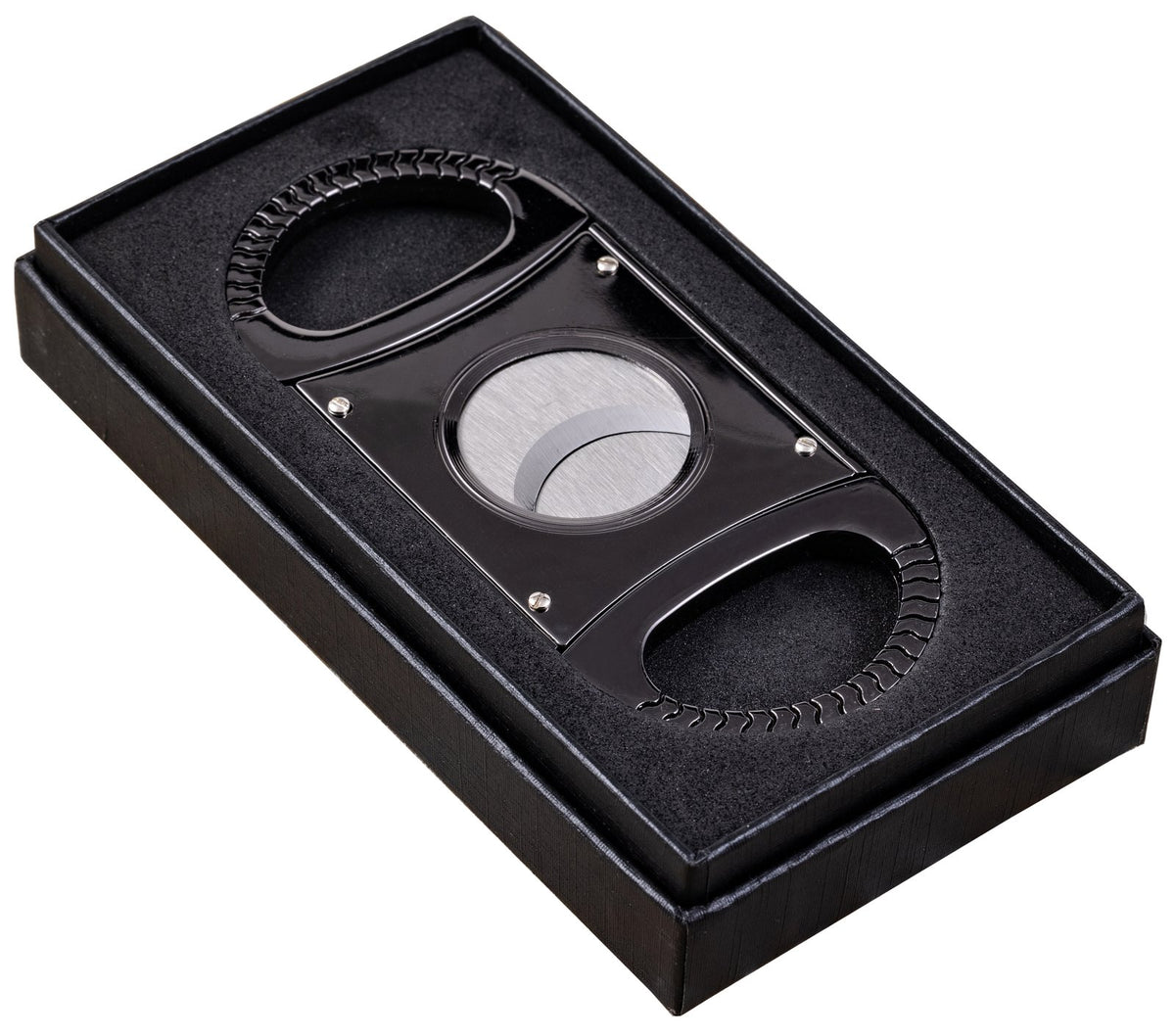 Prestige Ridged Edge Gun Metal Guillotine Cigar Cutter