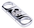 Heavy-bodied silver guillotine cigar cutter