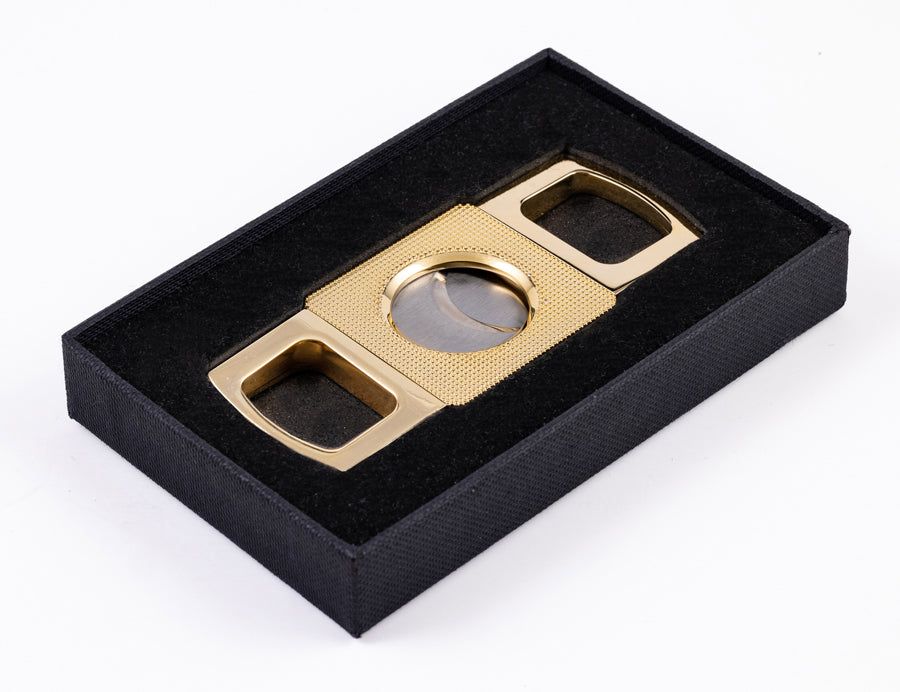 Prestige Etched Body Gold Guillotine Cigar Cutter