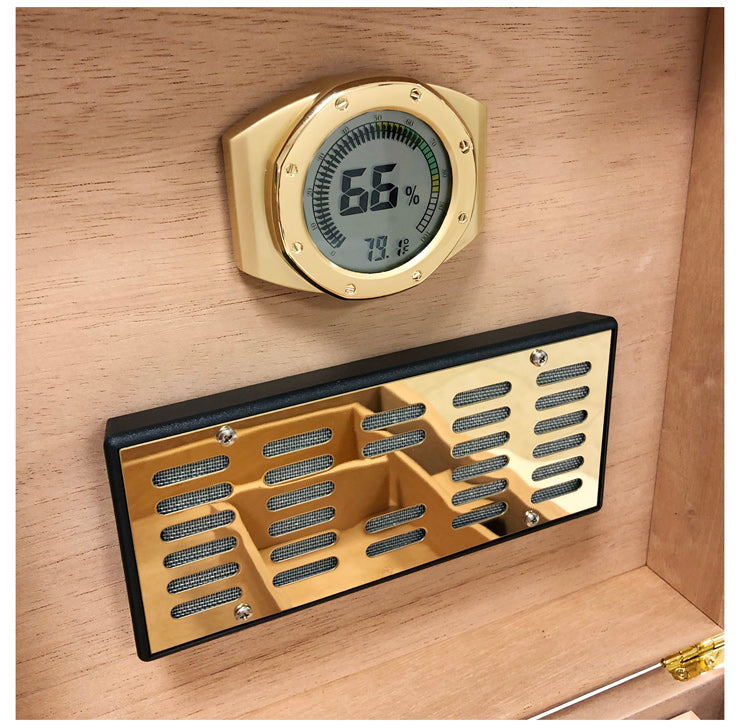 Prestige Watch Style Digital Cigar Hygrometer - Gold