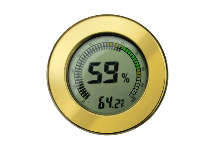 Round digital cigar hygrometer
