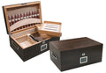 Rockefeller 130 cigar ebony humidor with lid display