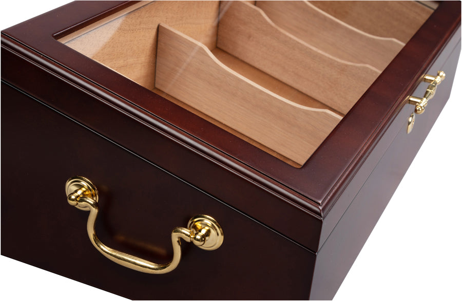 Prestige Modena 125 Cigar Glass Top Countertop Display Humidor