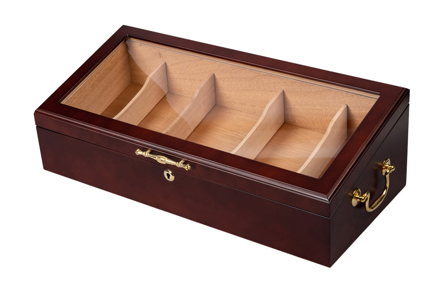 Prestige Modena 125 Cigar Glass Top Countertop Display Humidor