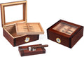 Sovereign two-tone cigar humidor gift set