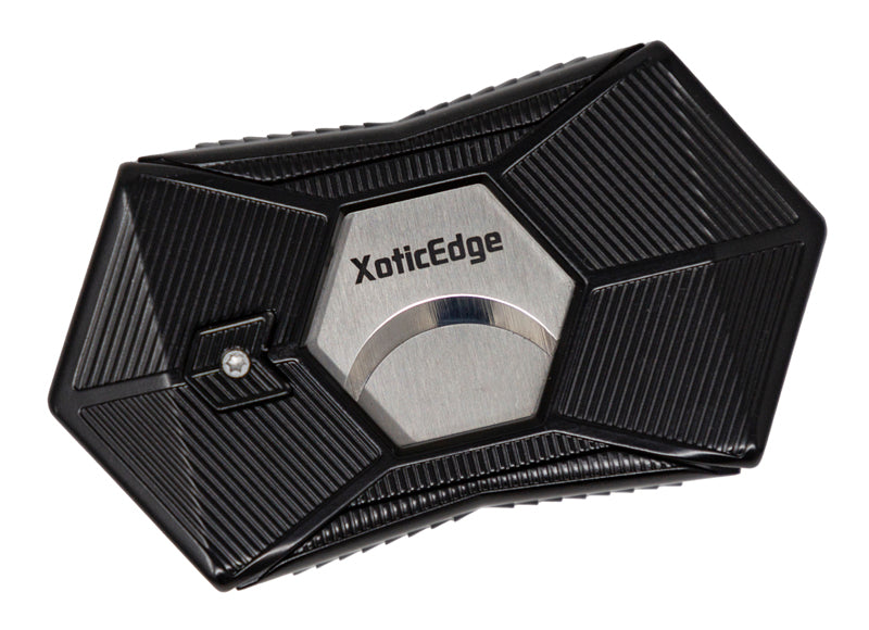 XoticEdge Xpanse Box Wing Dual Blade Guillotine Cigar Cutter - Black