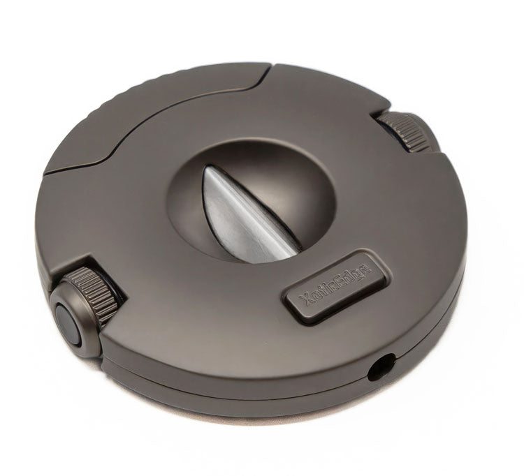 XoticEdge Xceed V-Cut and Punch Cigar Cutter - Gun Metal