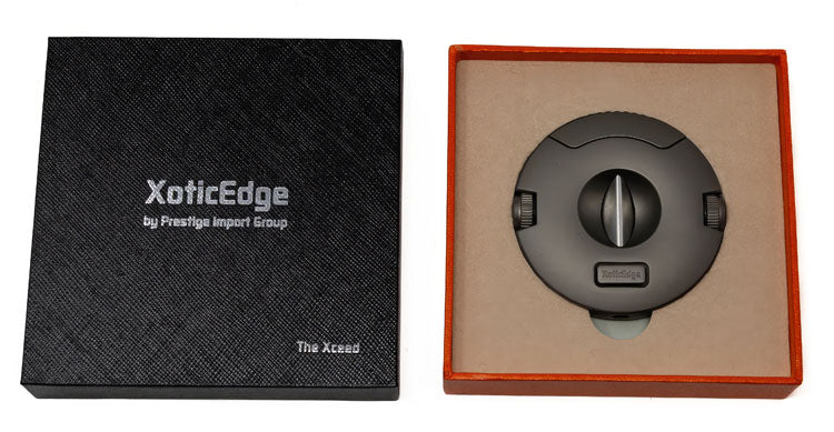 XoticEdge Xceed V-Cut and Punch Cigar Cutter - Gun Metal