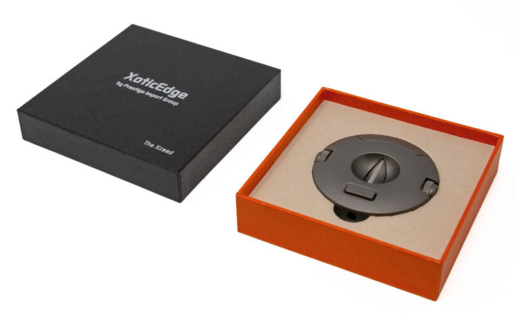 XoticEdge Xceed V-Cut and Punch Cigar Cutter - Gun Metal