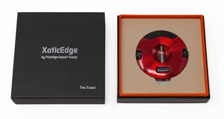 XoticEdge Xceed V-Cut and Punch Cigar Cutter - Red